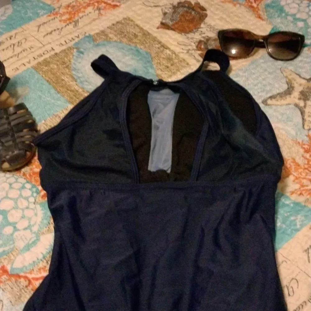 New Dark Blue Small One Piece Swimsuit